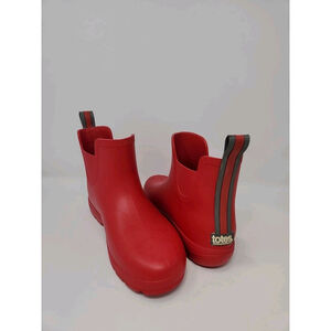 Totes Womens 8 Red Rain Boots Chelsea Cirrus Everywear Ankle Pull On Light